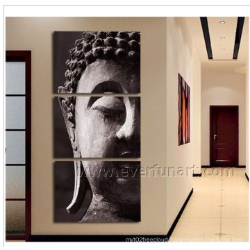 Wall Decorative Buddha Face Oil Painting on Canvas (BU-019)